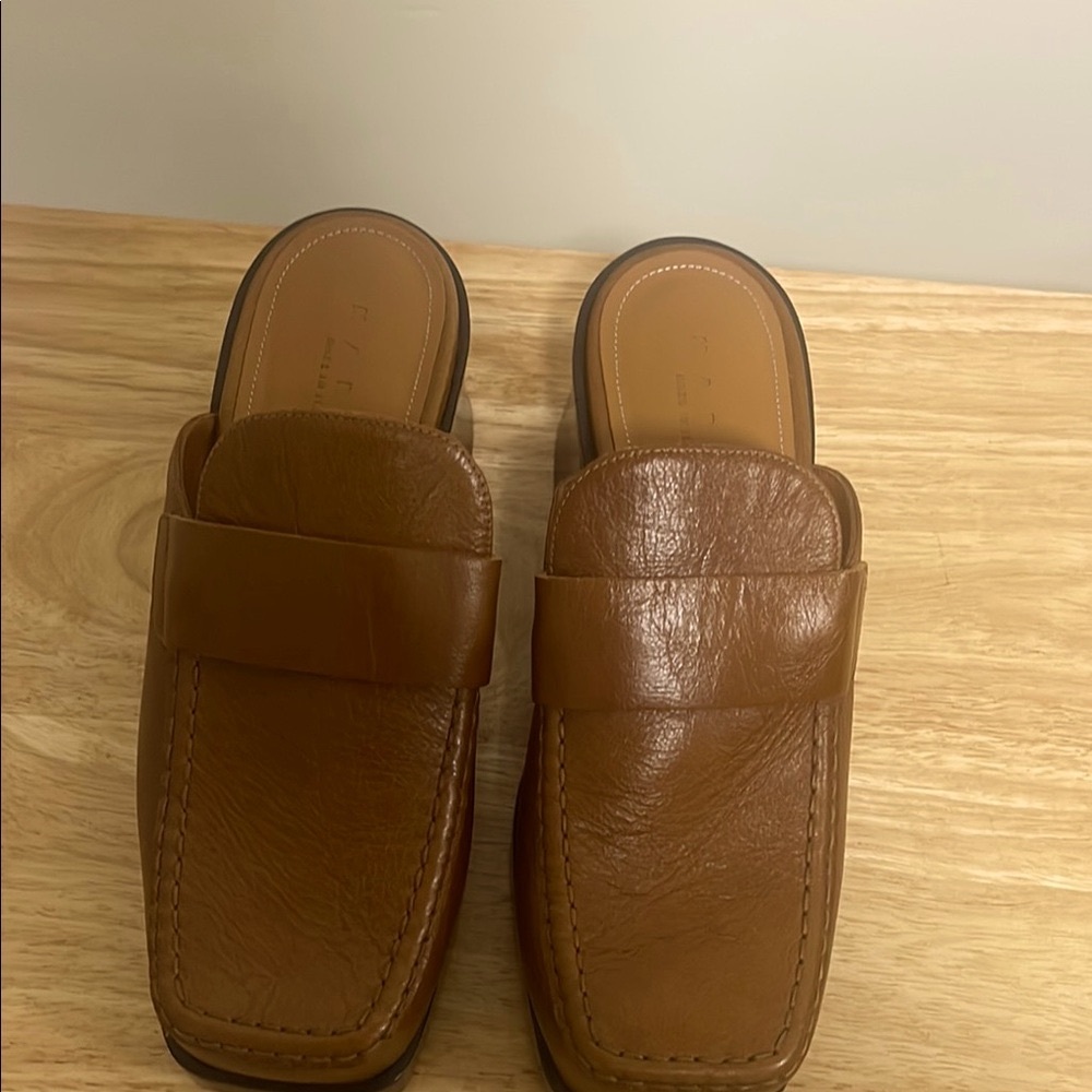 Marni Brown Leather Heeled Mule Size EU 38 - Picture 9 of 9